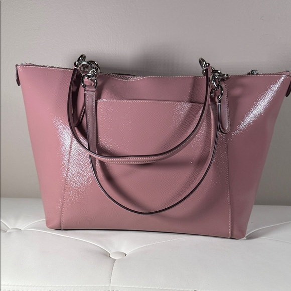 Coach Blush Pink Leather Tote - Picture 3 of 10
